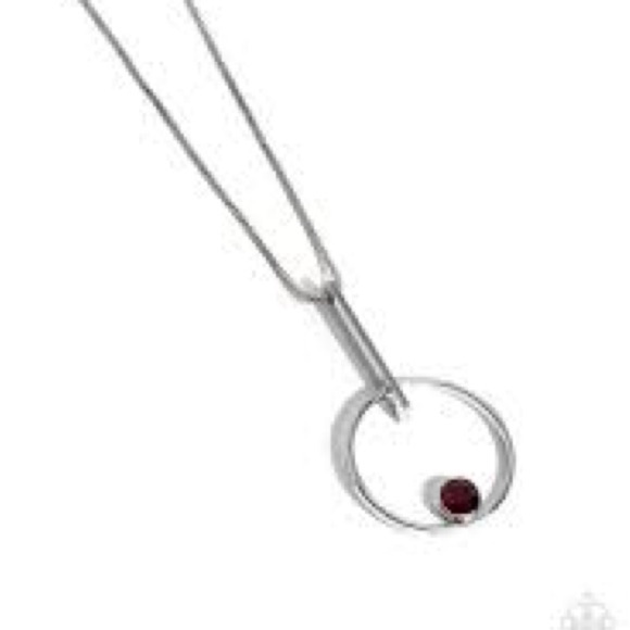 Paparazzi Silver and Purple Hooped Theory Necklace and Earrings - Picture 5 of 5